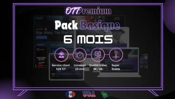 ott pack basique 6 mois 1 ecran