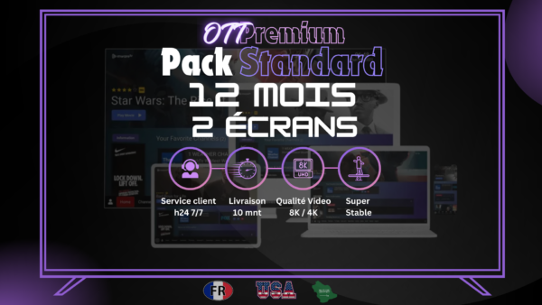 ott pack standard 12 mois 2 ecran