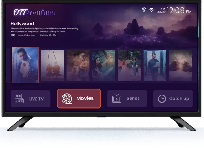 ott premium tv app ui